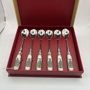 Spode Christmas Tree Teaspoon - Set of 6 Boxed
